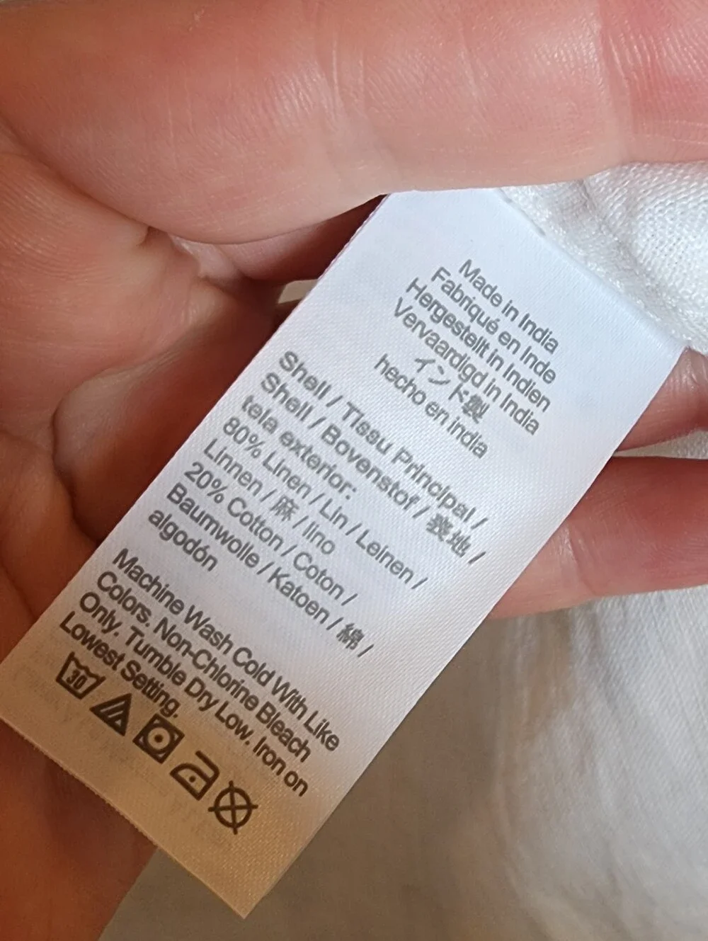 J. Crew White Short Sleeve Linen Button-Up Shirt